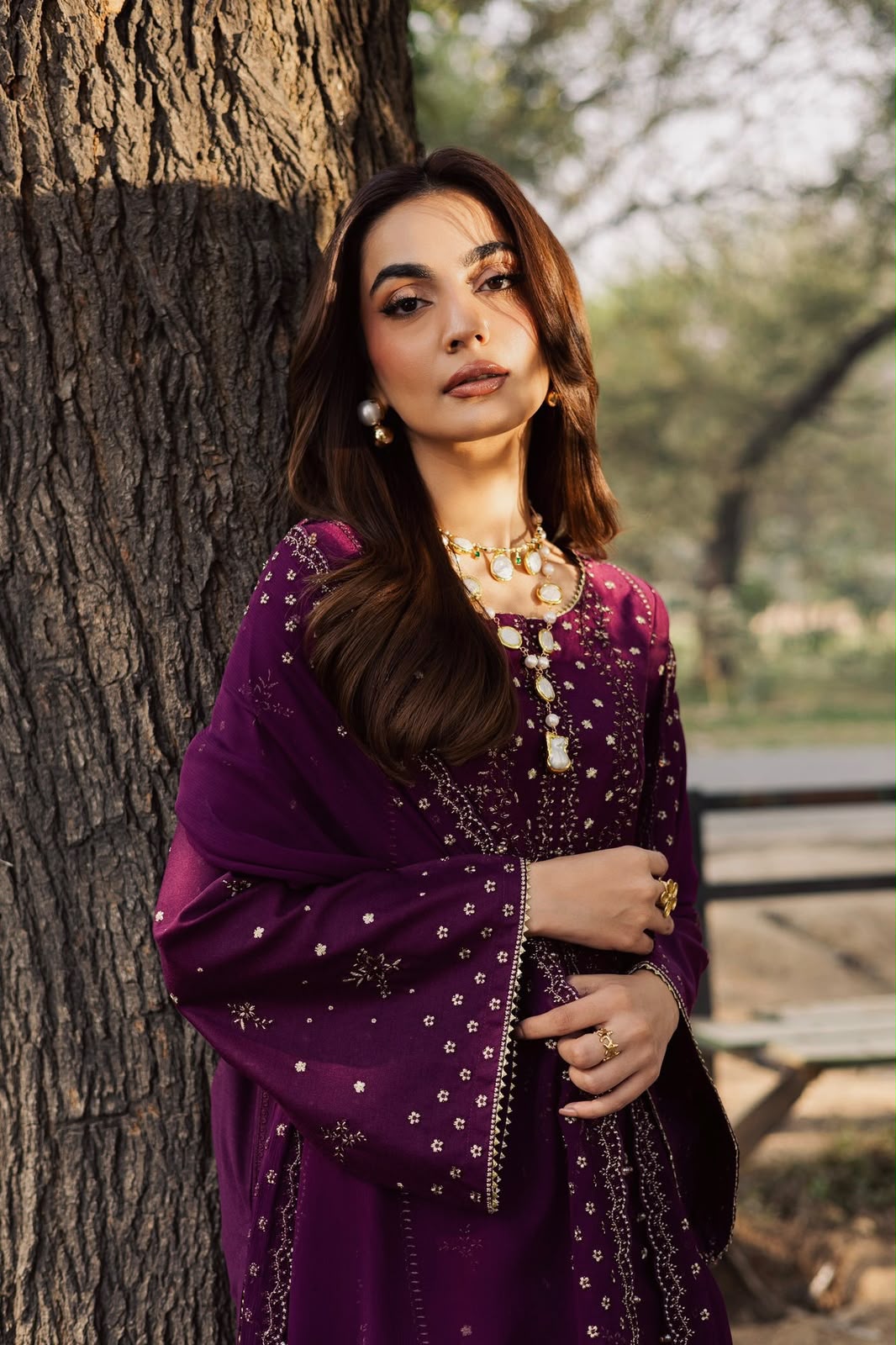 BATIK - 3PC DHANAK EMBROIDERED LUXURY ANG-2035