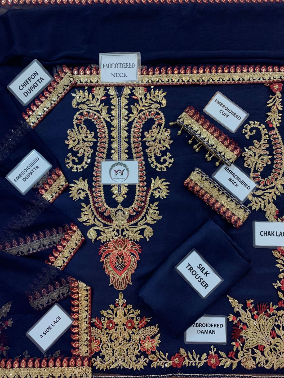 BAROQUE - 3PC SILK HEAVY EMBROIDERED